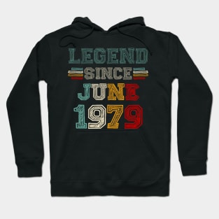 44 Years Old Legend Since June 1979 44th Birthday Hoodie